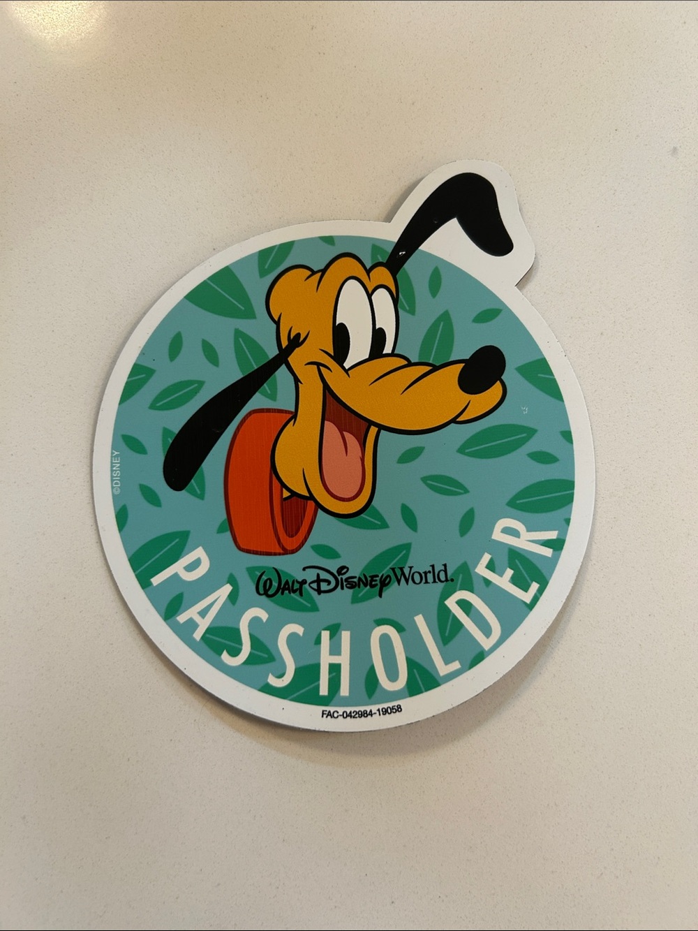 Disney Pluto Passholder Magnet